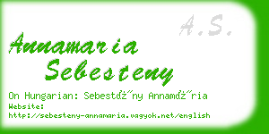 annamaria sebesteny business card